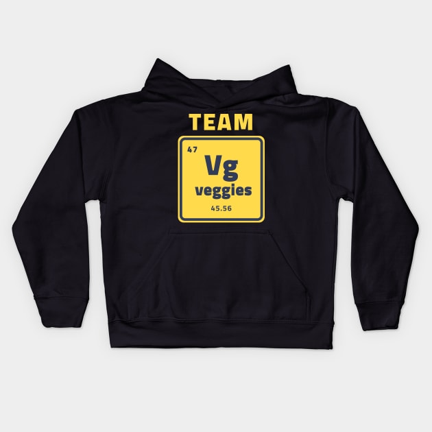 Team veggies vegan quote Kids Hoodie by Veganstitute 